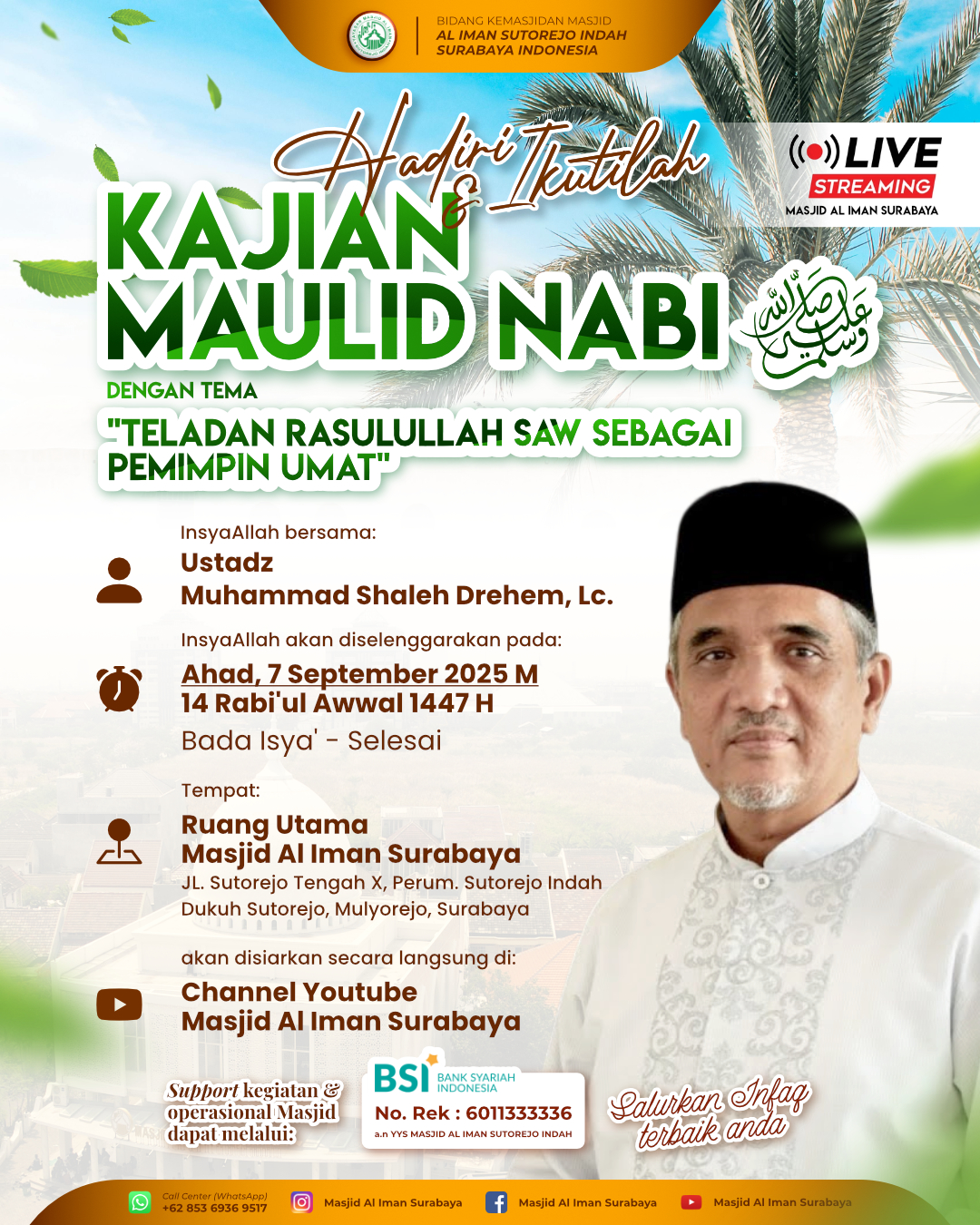 Maulid Nabi SAW - Teladan Rasulullah SAW Sebagai Pemimpin Umat
