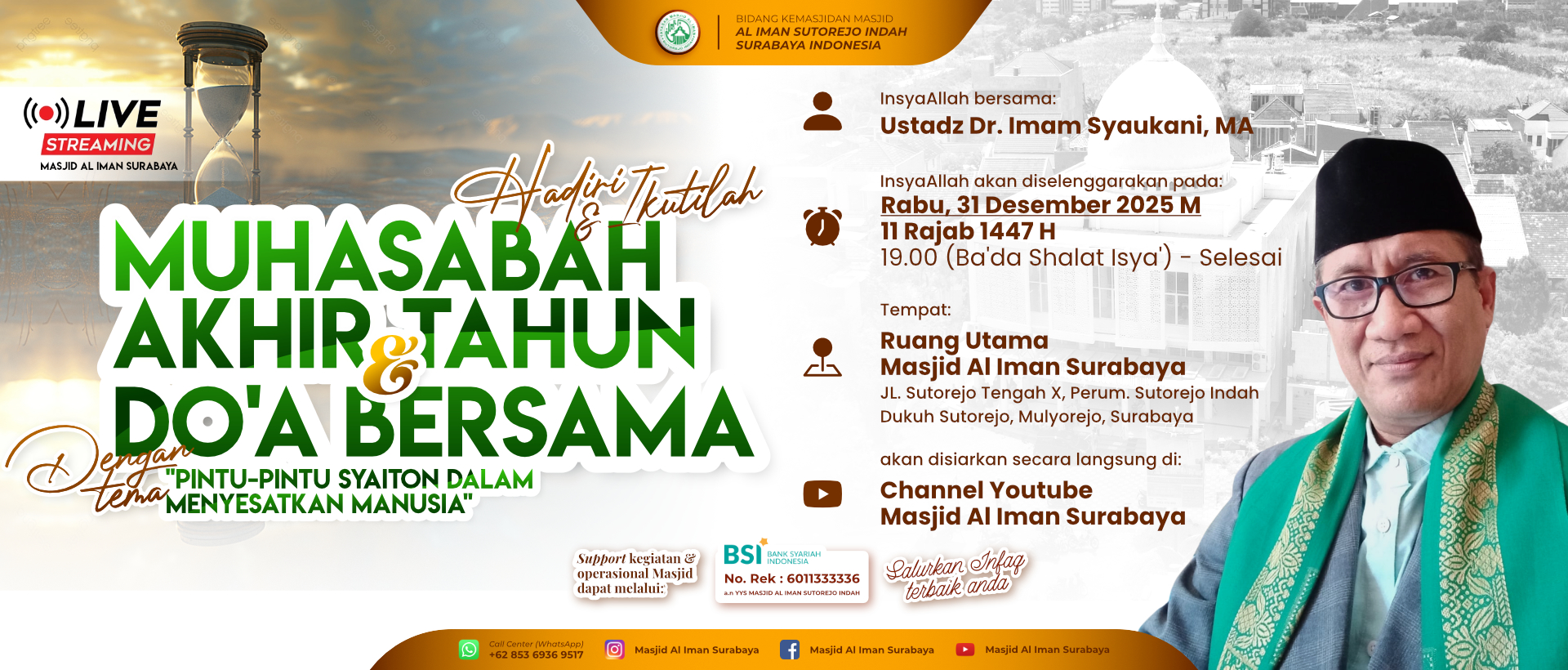 KAJIAN MUHASABAH AKHIR TAHUN & DOA BERSAMA 2025 M